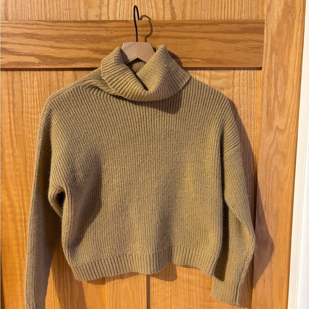 Forever 21 Olive Cowl Neck Sweater